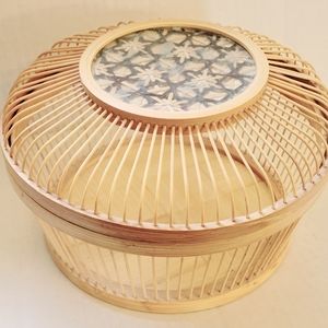 Vintage rattan basket